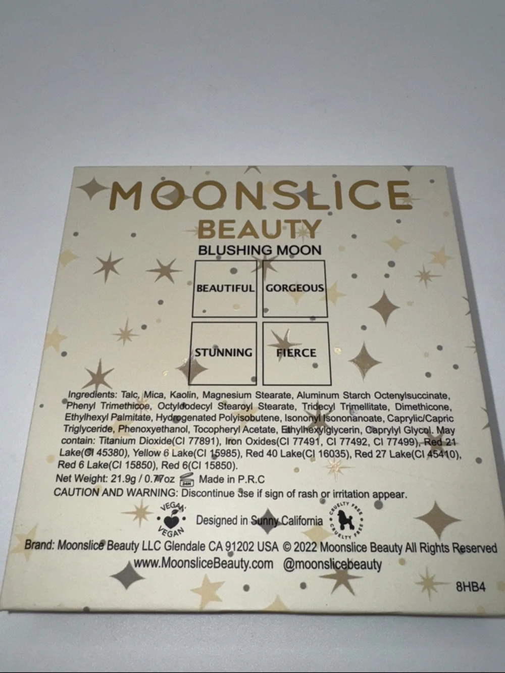 MOONSLICE BEAUTY Blushing Moon 4 Shade Blush Palette NEW